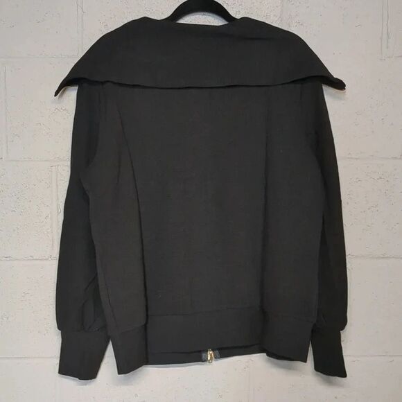 Women's Oversized Full Zip Sweatshirt Ribbed Size Medium NWT - Picture 5 of 5